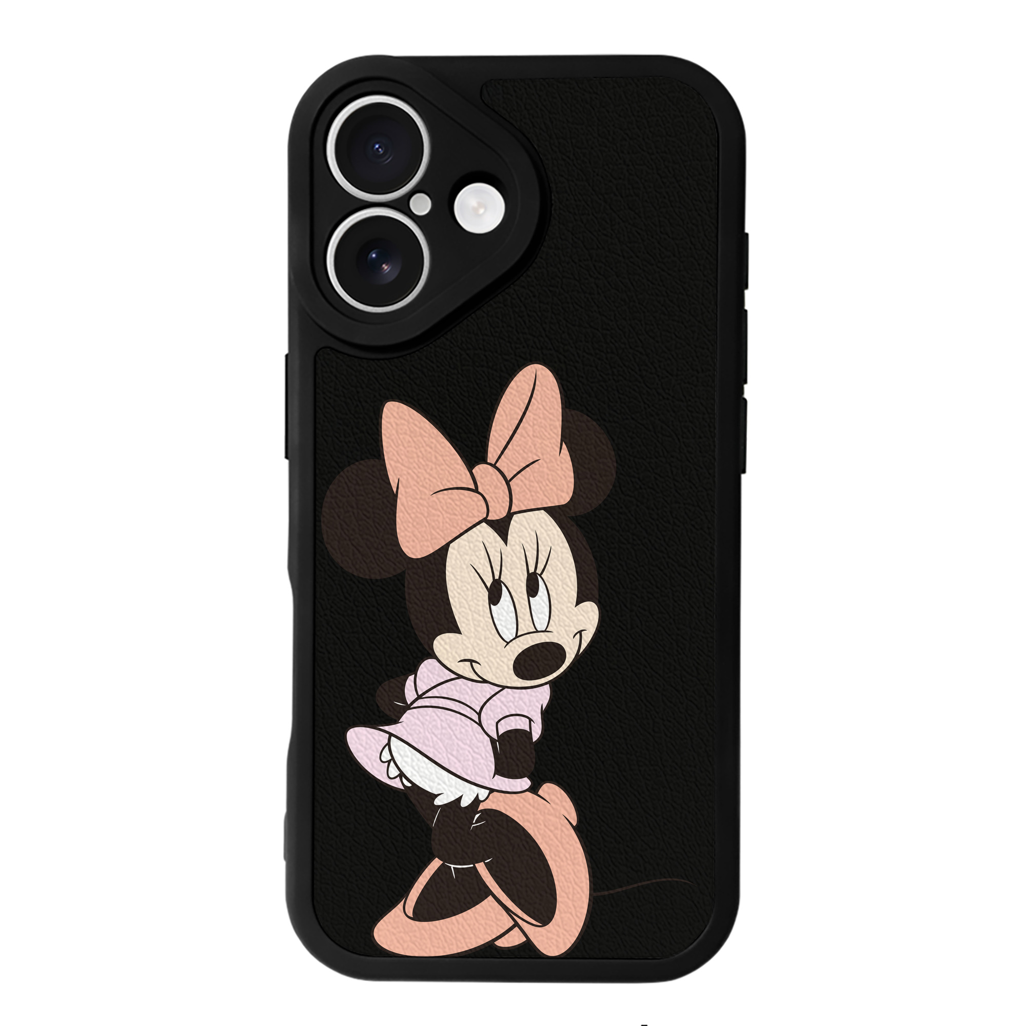 （画像用） ミッキーマウス Mickey Mouse 【iPhone 16シリーズ対応】シリコンスマホケース（レザー調） 材質：シリコン
